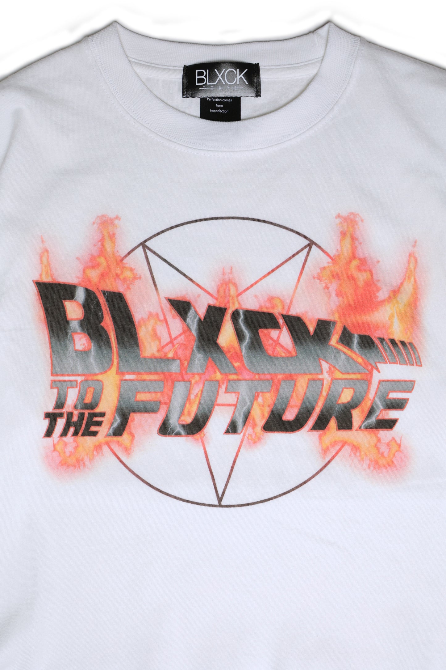 BLXCK To The Future Cropped Tee (White)