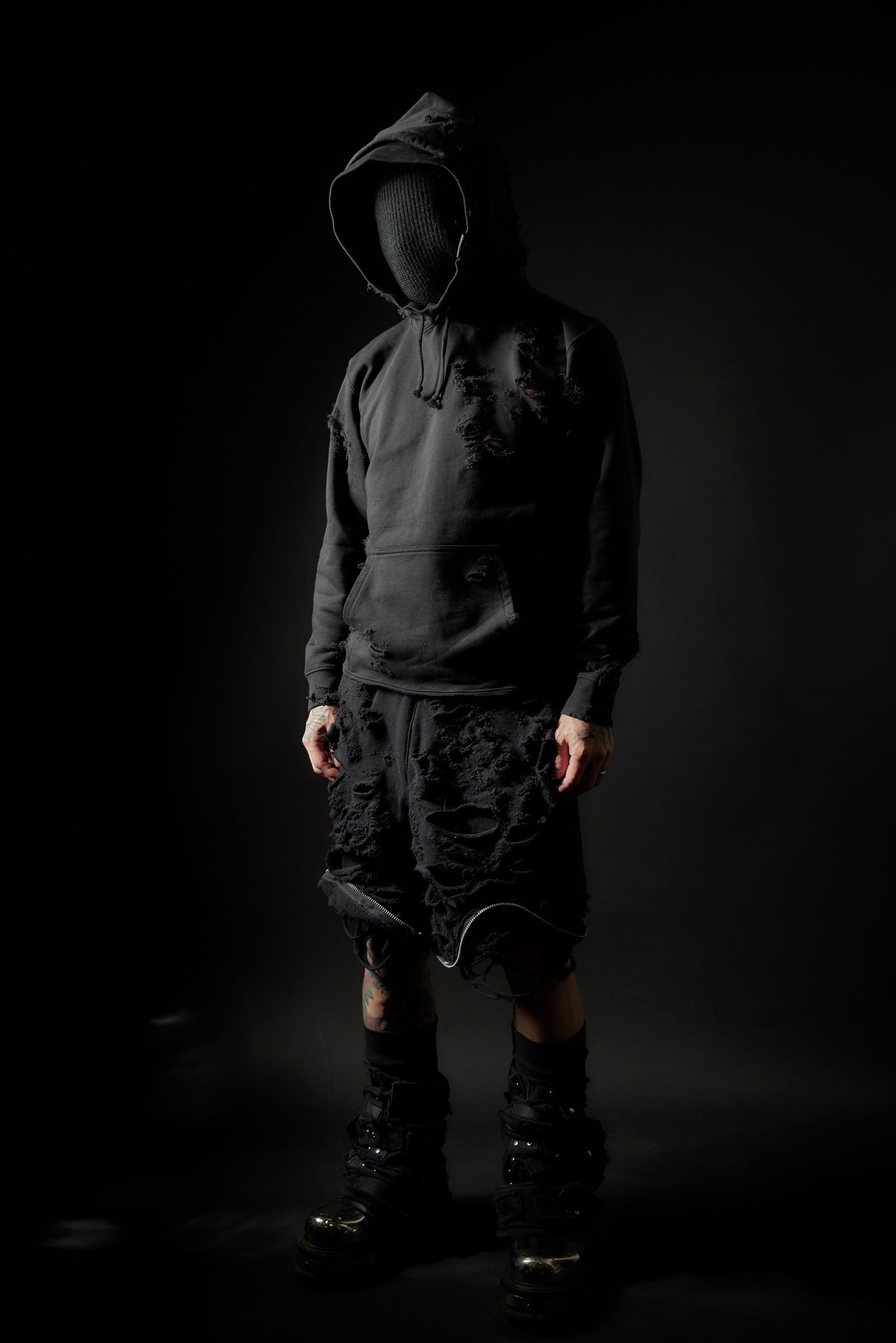 Extra Damaged Hoodie (Black)