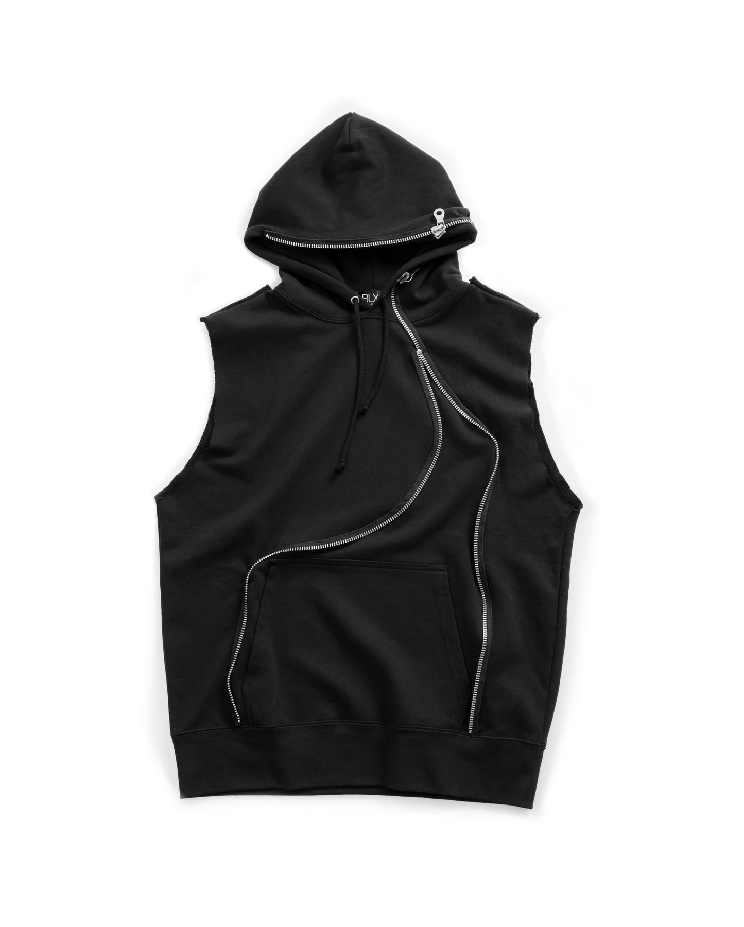 Zip Sleeveless Hoodie