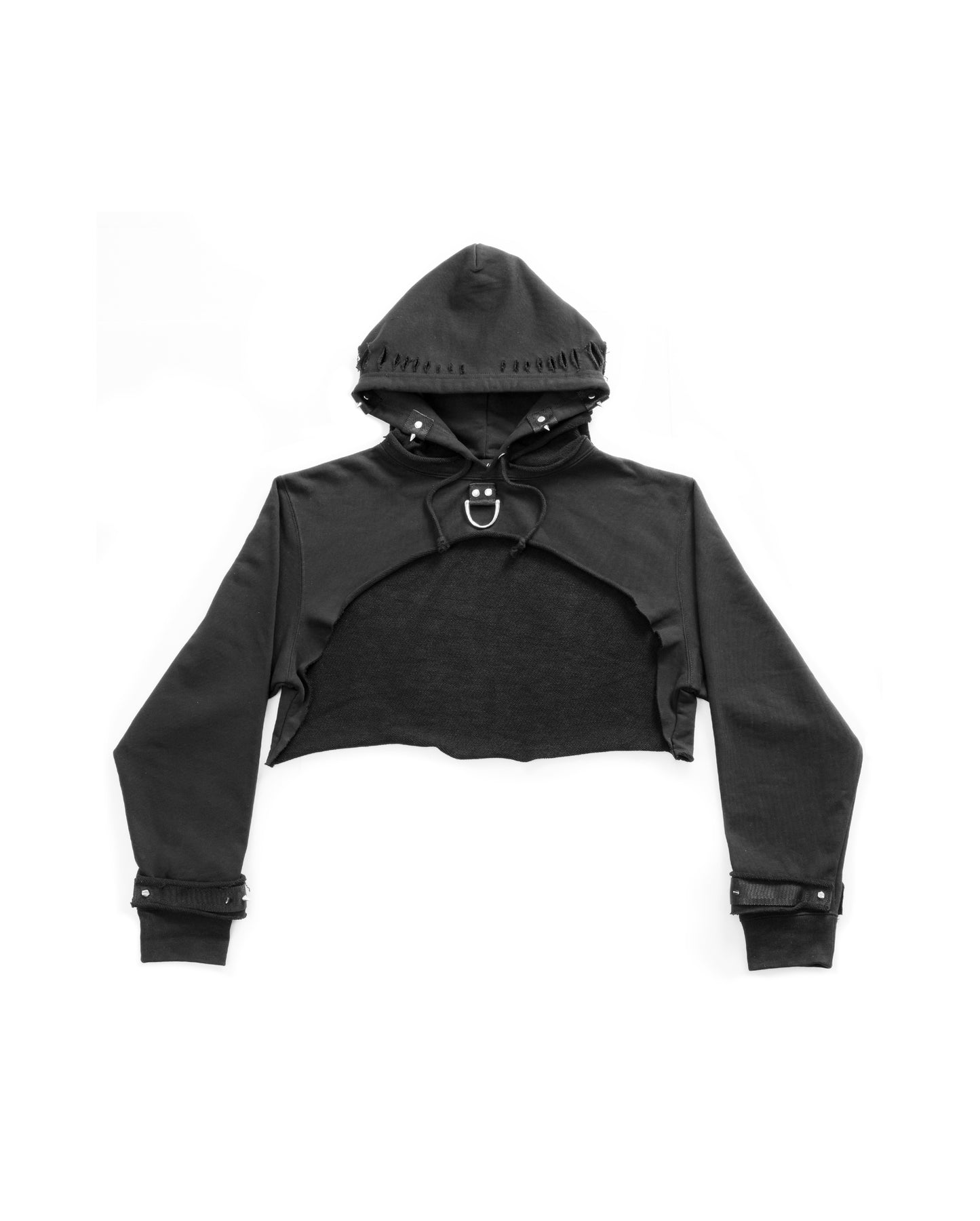 Extra Damaged Crop Hoodie