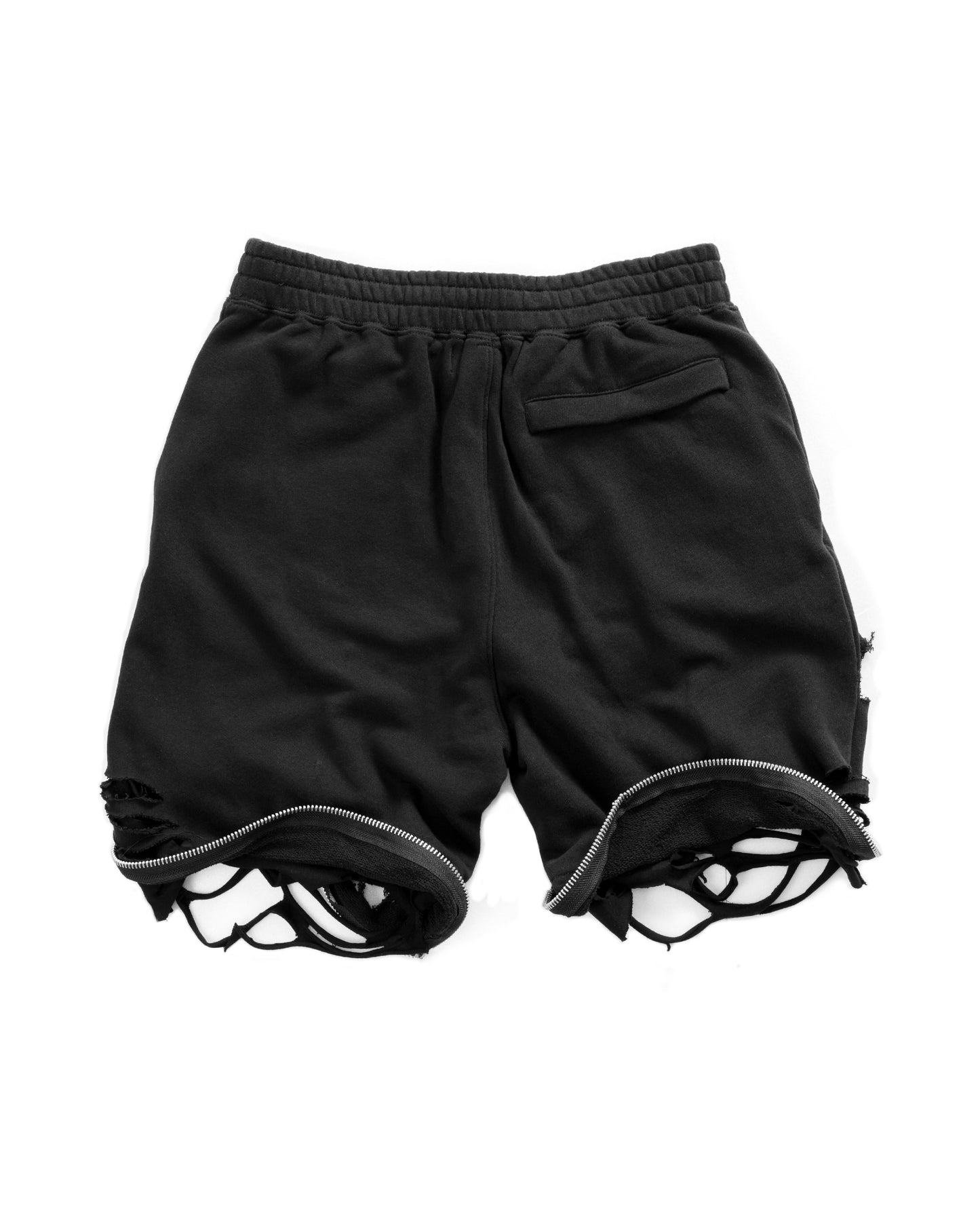 Extra Damaged Zip Sweat Shorts