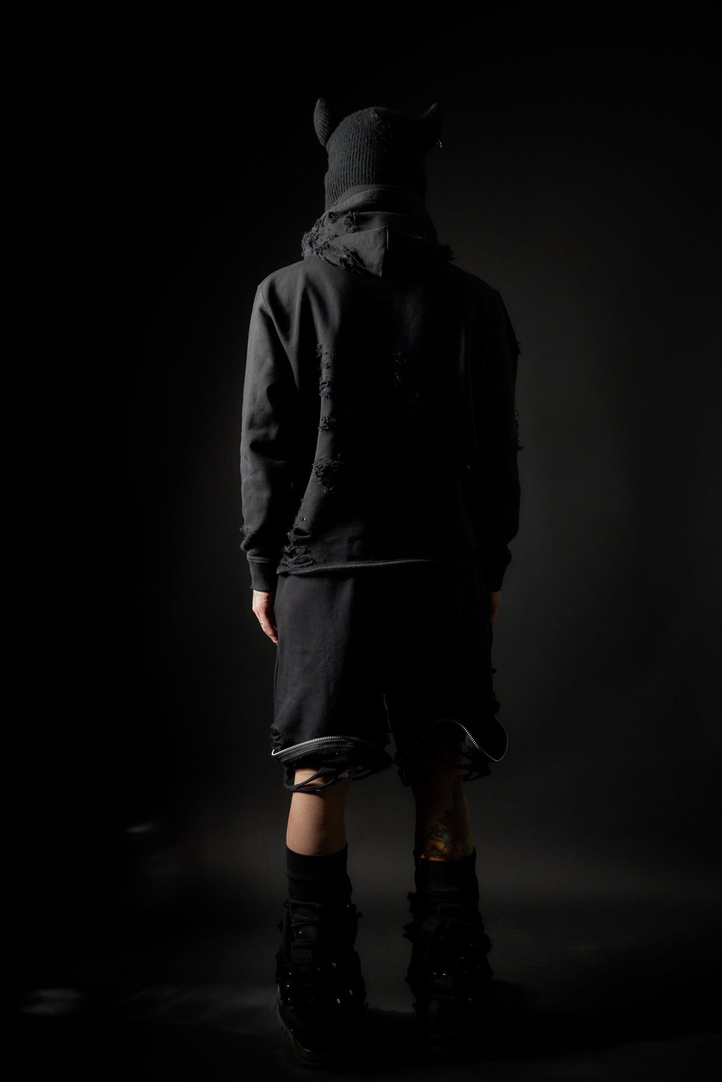 Extra Damaged Hoodie (Black)