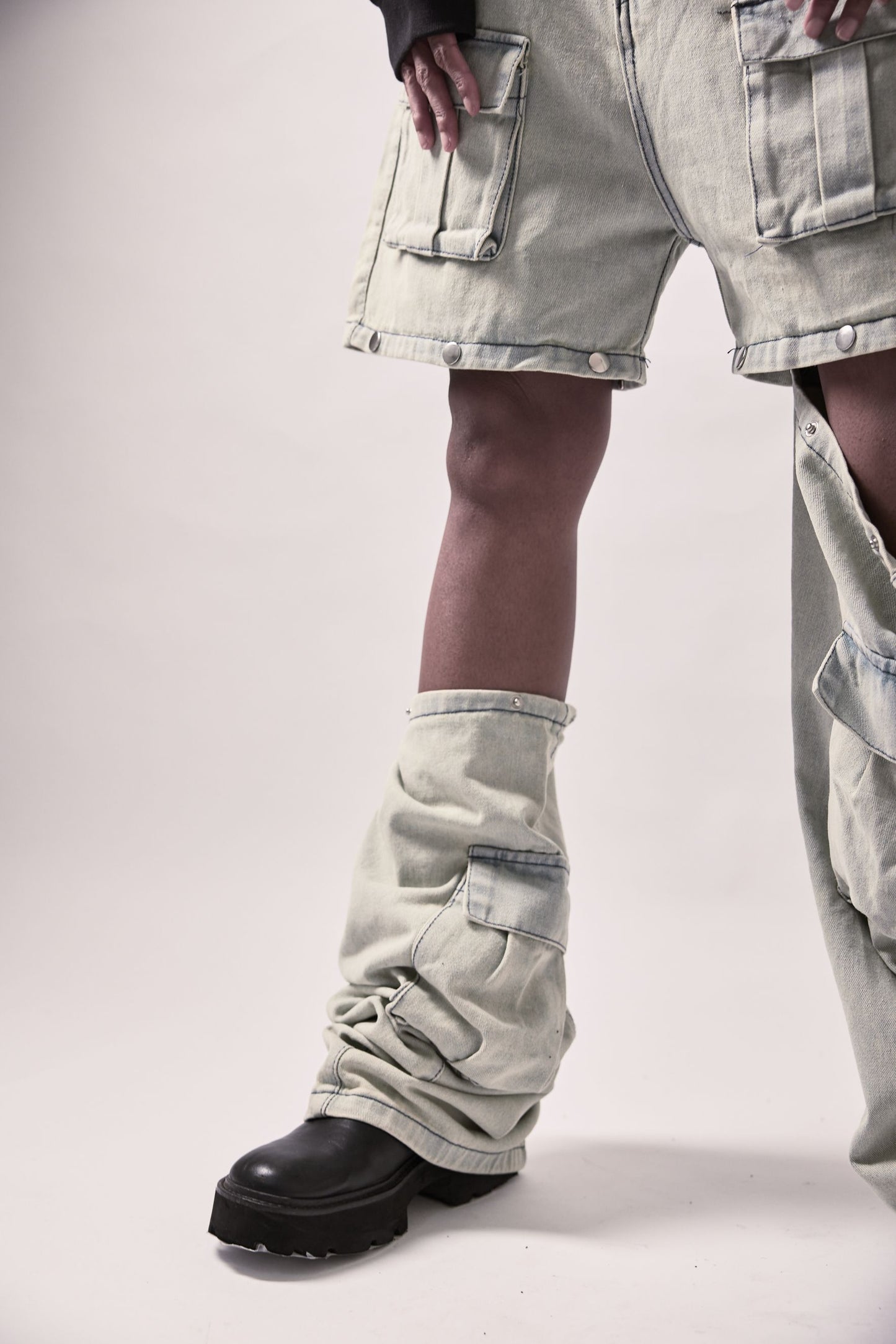 2 Way Wide Denim Pants