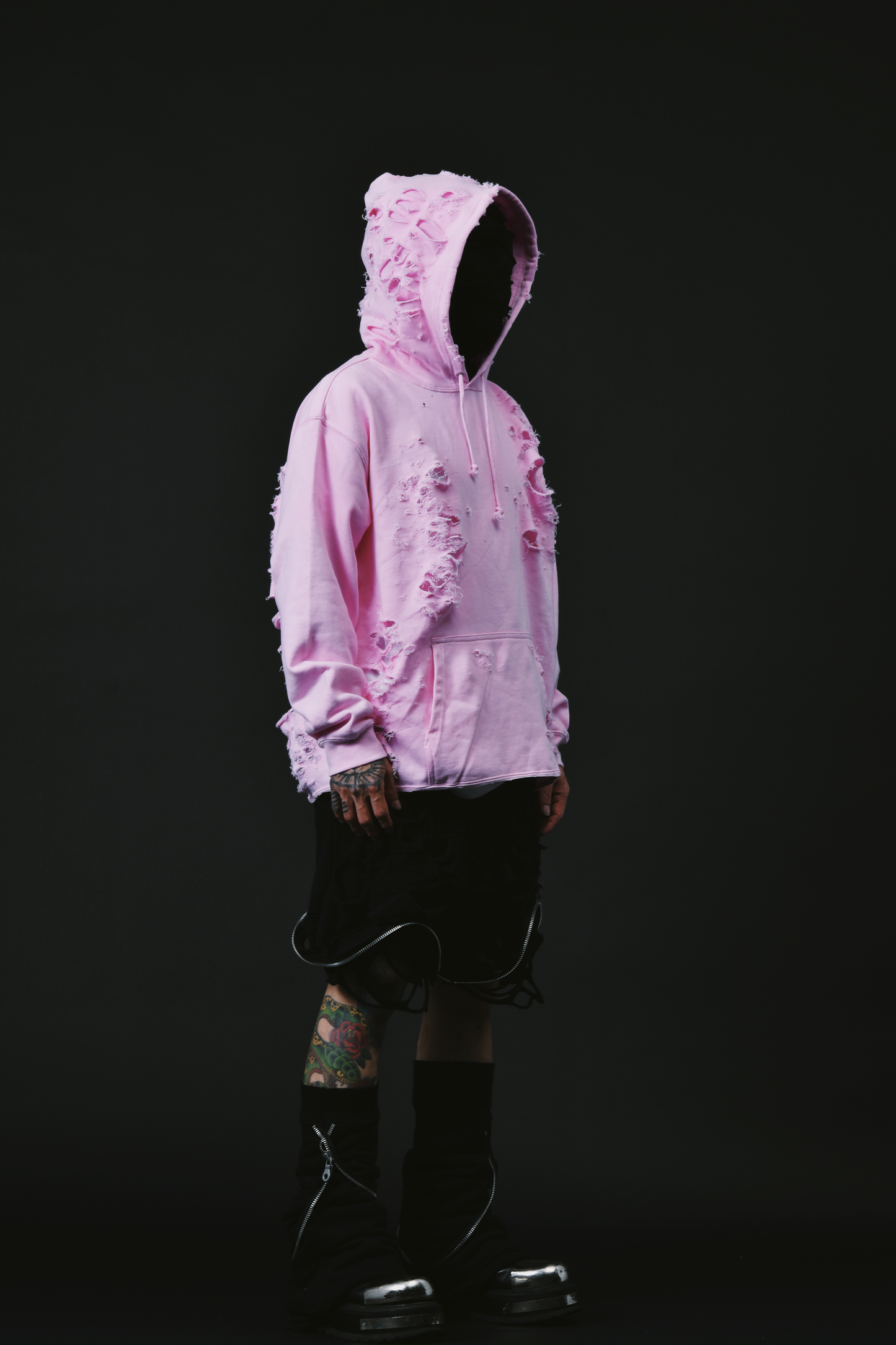 Extra Damaged Hoodie (Pink)