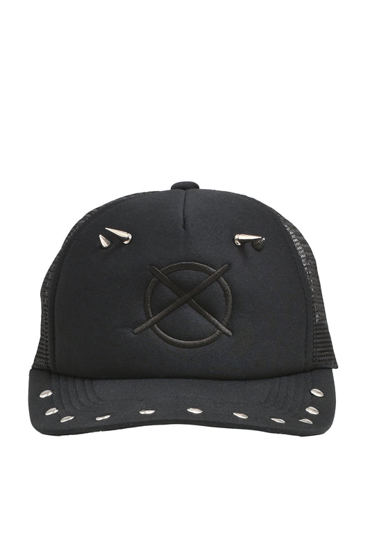 Spiked Trucker Hat (Black x Black)