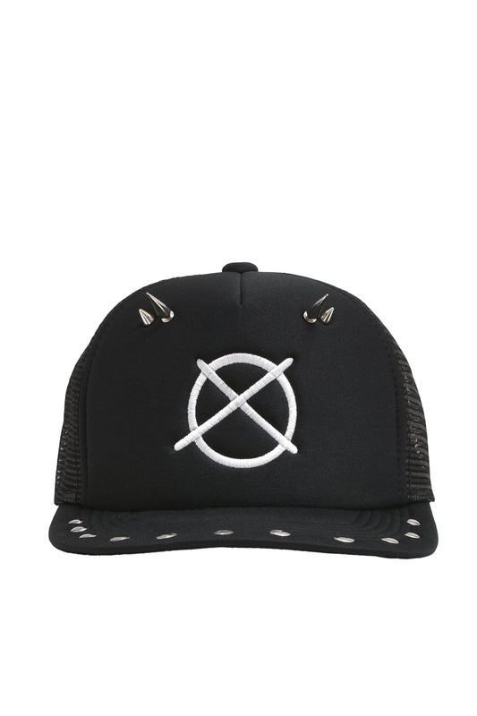 Spiked Trucker Hat (Black x White)
