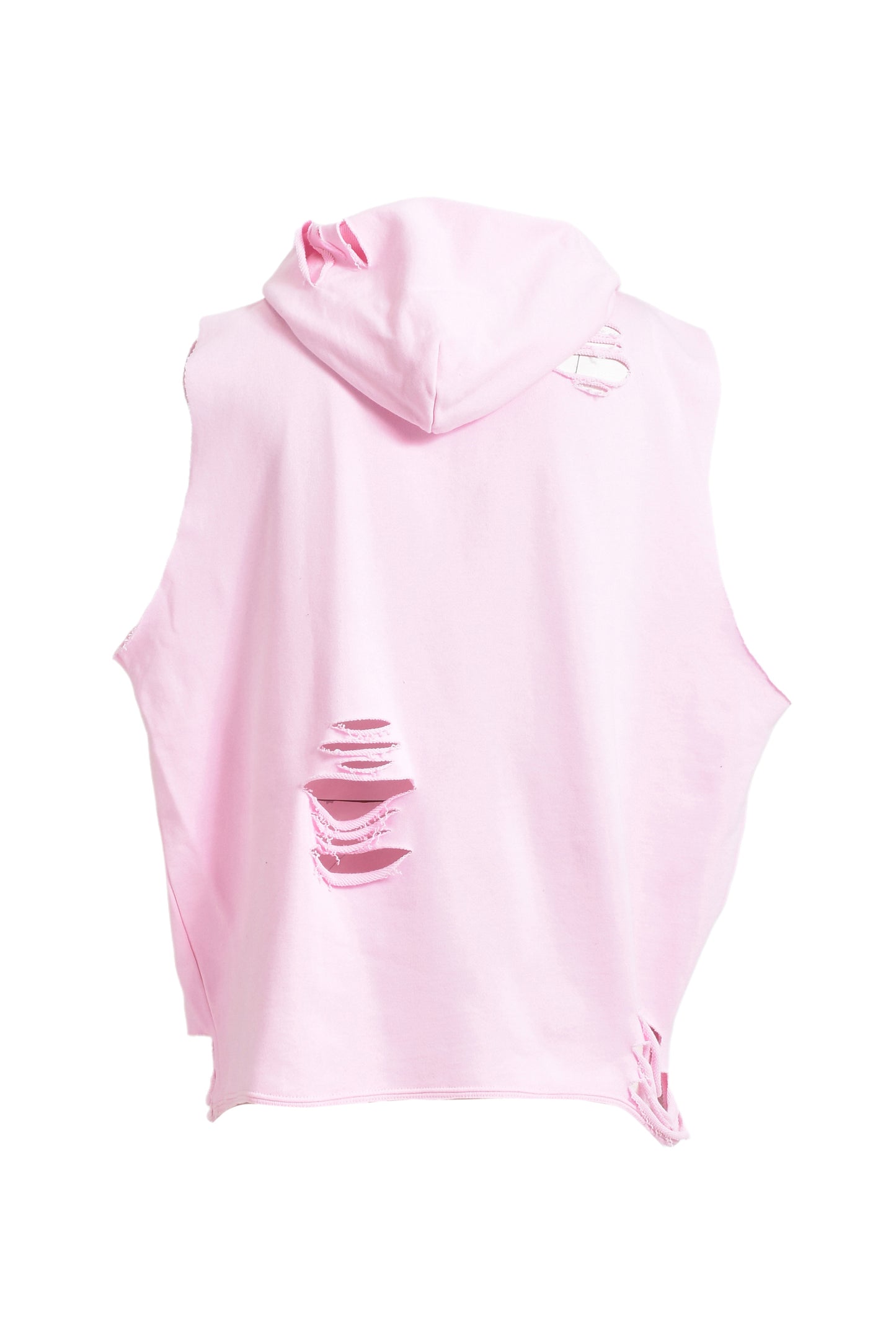 Custom Sleeveless Chain Hoodie (Pink)