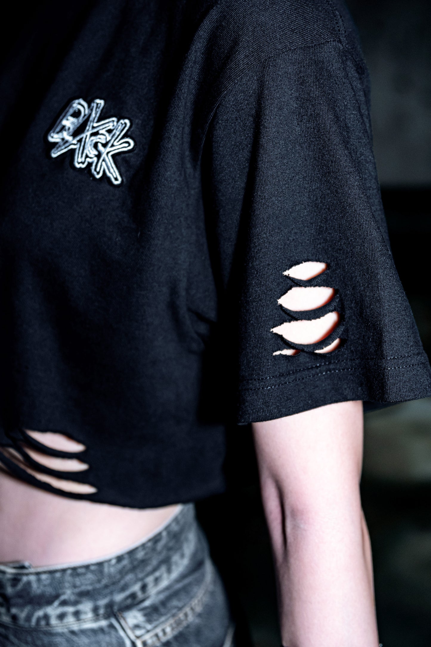 Cropped Logo Patch Tee