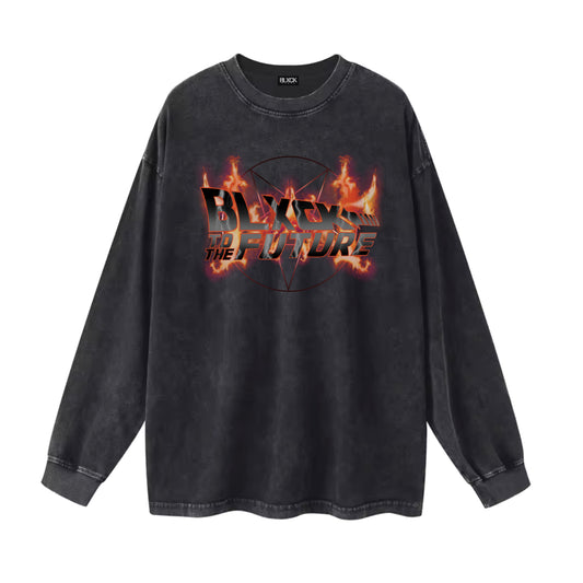 BLXCK To The Future L/S (Acid Wash)