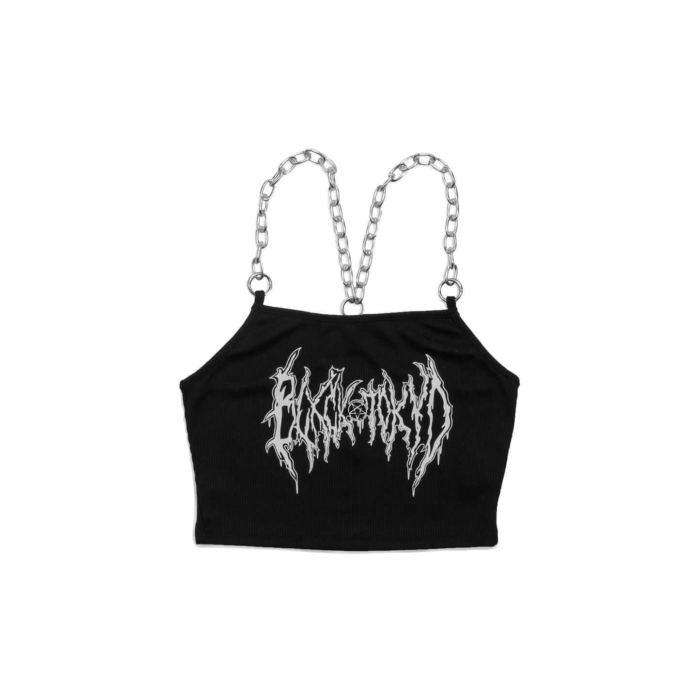 BLXCK Metal Chain Crop (BLXCK x White)